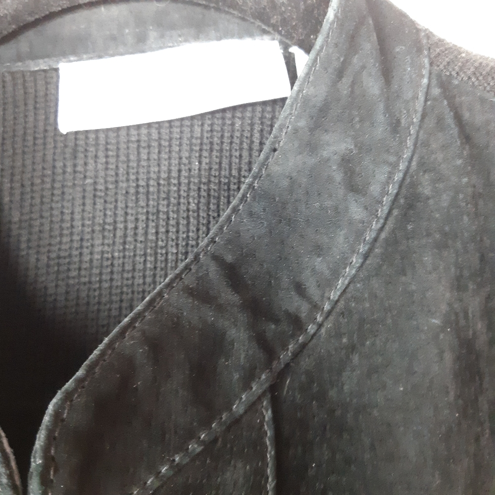 ElIsabeth Black Suede Vest Size 2xL - Picture 7 of 8